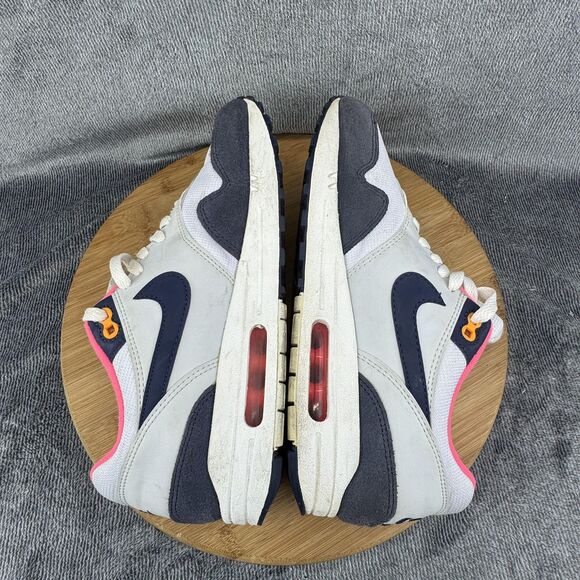 Nike Air Max 1 Shoes Womens Size 9.5 White Navy Pink 319986-116 Running Casual - Picture 6 of 10